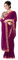 DENMOUS Tessuto Design Zari Saree - 273887, Viola, Etichettalia unica