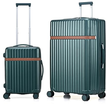 RMW Suitcase 2 Piece Set Hard Shell Check in Luggage Durable Lightweight | Large 28 + Cabin 20 with 3 Digit Combination Lock, 360° Spinner Wheels, Reinforced zipper, Adjustable Telescopic Handle