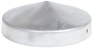 8x PFOSTENKAPPE RUND STAHL FEUERVERZINKT 141 MM DURCHMESSER (8)