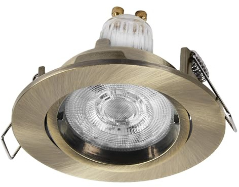 Osram Spot Set Twistlock LED Einbaustrahler Flexibel Messing | Spot Set Recess Twistlock GU10, Spot lights and ceiling spots, Grünes Messing, 85 mm dia, 25000 h, 3-Pack