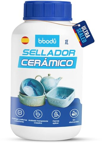 BIBODU Sellador Cerámica 500ml | Impermeabiliza Arcilla, Yeso y Terracota | Sellador Arcilla Impermeable y sin Disolventes