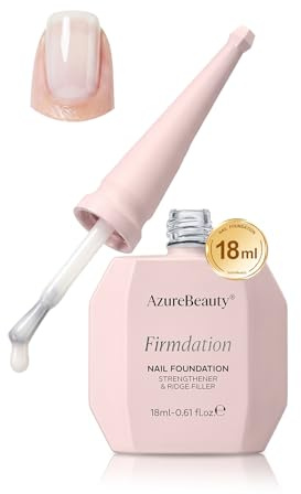AzureBeauty 18ml Nail Strengthener and Growth, Milky White Nail Polish Peel Off Nail Repair for Damaged Nails, Ridge Filler Air Dry Natural Polish Concealer Foundation Nail Hardener for Brittle Nails