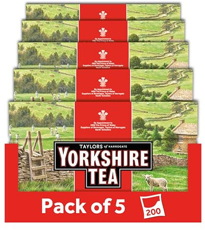 Yorkshire Tea, 5 Boxes of 40 Tea Bags, (Total 200 Bags)