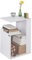 SoBuy® FBT69-W Table d'appoint Bout de Canapé Table Café Porte magasine Porte Revues – Blanc