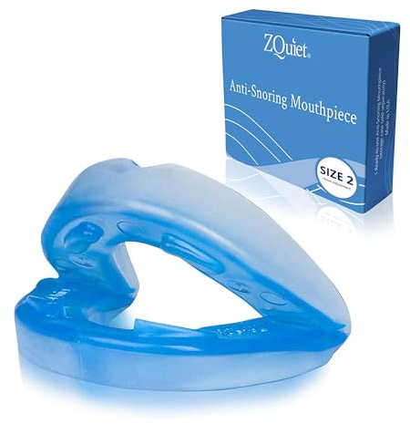 ZQuiet, Anti-Snoring Mouthpiece, Comfort Size#2, Single Refill, Blue Made in USA, BPA-Free, Medical-Grade Material