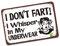 Kruzroyal FM190 I DON'T FART! I WHISPER IN MY UNDERWEAR Novelty Funny Gift Idea Glossy Rectangle Metal Fridge Magnet