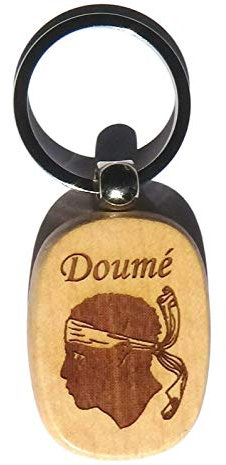 patrickgravure Porte clés Bois Exotique gravé personnalisé Corse 1 Maure