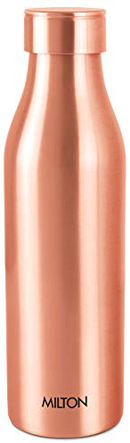 Milton Copper Water Bottle 34 oz - Ayurvedic Pure Copper Vessel, Drink More Water, Lower Sugar Intake