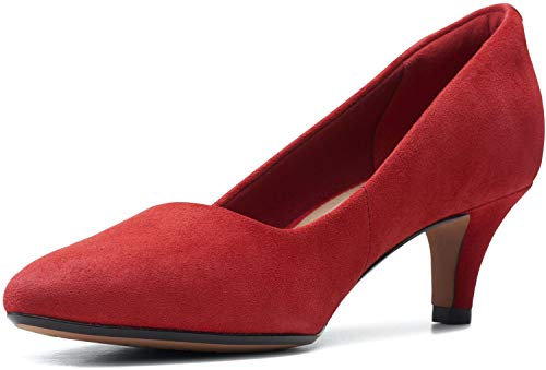Clarks Damen Linvale Jerica Pumpe, Rotes Wildleder, 36 EU