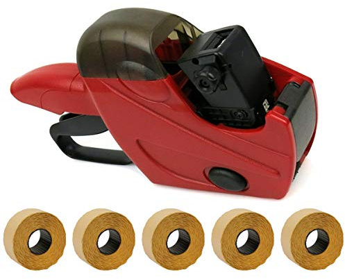 Preisauszeichner Set | UNO C6 Etikettier-Gerät | Hand-Auszeichner mit 7.500 Etiketten in beige permanent | robust und langlebig | PB-Onlinehandel