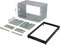 Gabbia autoradio 2 din 2 ISO misure standard telaio autoradio universale in metallo con cornice, gabbia doppio din, altezza 113 mm.