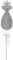 B2S BACK2SEASON Metall Stab Frosch mit Regenmesser Grau Niederschlagsmesser Wetterstation H=66 cm