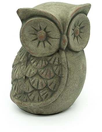 HTI living Gartenfigur Terrakotta Eule Gartendeko Eulenfigur klassisch