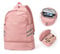 SZLX Sportrucksack für Frauen mit Schuhfach und Nasstasche Faltbarer Handgepäckrucksack Großer Reise-Laptop-Rucksack Wasserdichter Freizeitrucksack Sportrucksack Sporttasche für Schwimmen Yoga Rosa