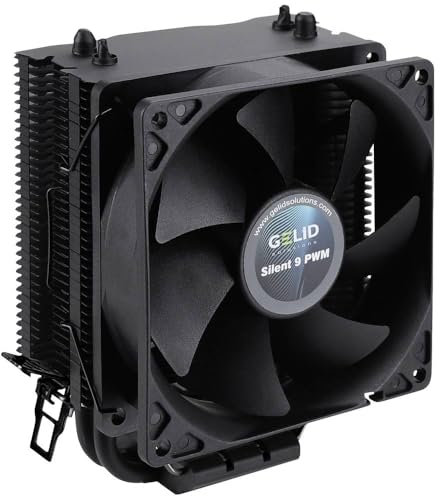 Gelid Solutions Black Frore–2 Tubos de Calor–Ventilador PWM de 92mm–Revestimiento Electroforético Negro–Compatible con AMD y Intel-Negro