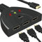 Retoo HDMI Switch 4K, Splitter mit 3 Port, Manuell HDMI Umschalte, Switcher 3 in 1 Out, Kompatibel mit Xbox, PS5, Projektoren, Monitore, PC, DVD, Blue-Ray, TV Box, Verteiler für PS5, Schwarz