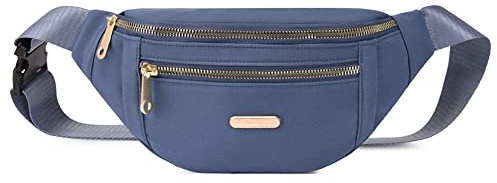 Estwell Bum Bag Fanny Pack Men Women Fashion Festival Fanny Pack Travel Waist Pack Lightweight Adjustable Waist Bag for Running Walking Hiking Jogging, Blue