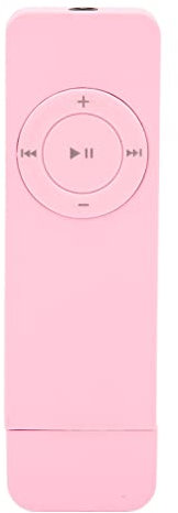 Goshyda MP3-Player, 64-G-Speicherkarte, Maximal 180-mAh-Akku, Verlustfreier, Decodierter Sound, Taschen-Musikplayer für Studenten, die Unterwegs Sind(Rosa)