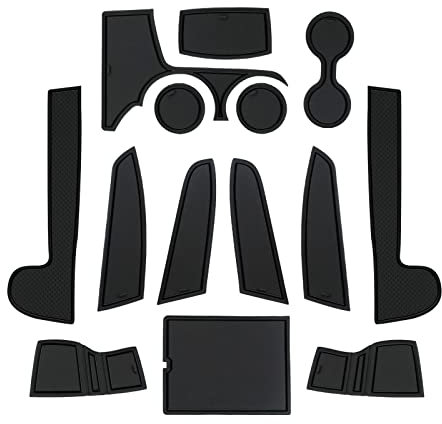 CDEFG Kompatibel mit Kia Sportage NQ5 2022-2023 2024 2025 Gummimatten Mittelkonsole rutschfest Antirutschmatten Anti-Staub Becherhalter Gummi Matte Armlehne Auto Sportage 2024 Zubehör (Schwarz)