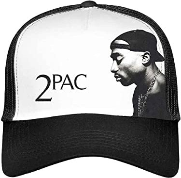 2Pac Tupac Baseball Cap Profile Photo Nue offiziell Schwarz trucker unisex