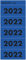 Jahreszahlen 2022 100er 60x25,5mm blau