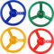 Haconba 4 Pack Steering Wheel Playset Plastic Swingset Steering Wheel with Mounting Tools for Kids Garden Backyard Playroom Treehouse Playground (Color Set 1)