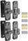 MeBantoo 90/180 Degree Flip Barn Door Lock, Protect Privacy - Security Sliding Door Latch, Small Gate Latches Hardware for Barn, Garden, Bathroom, Cabinet, Window (Grey-1PCS)