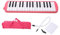 Melodica a 32 Tasti, Strumento Melodica a Boccaglio con Custodia per il Trasporto Strumento di Educazione Musicale per Principianti Pratica per Bambini e Adulti (Rosa)