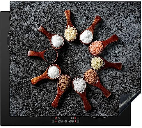 KitchenYeah© Copri Piano Cottura Induzione 59x52 cm Coprifornelli Fornello Proteggi Tutto per la Cucina Fornelli Cucchiaio - Erbe - Spezie - Cucina - Industriale