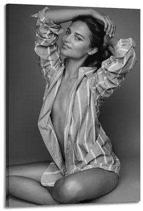 TeDe Alicia Vikander berühmte weibliche Filmstar 4, dekoratives Gemälde, Druck, Leinwand, Wandkunst, Wohnzimmer, Schlafzimmer, Poster, Gemälde, 60 x 90 cm, Rahmenstil