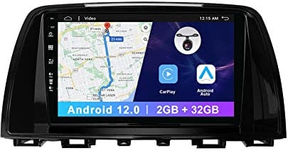 9inch IPS Android 14 Car Stereo For Mazda 6 GJ Atenza/CX-5 2012-2016 - Wireless CarPlay/Android Auto - 2 Din - DAB Steering Wheel BT RDS WiFi Camera - 2G+32G