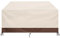 Rechteckig Housse Salon de Jardin ImperméAble,420D Tissu Oxford Housse de Meubles,pour Patio Table Chaises ExtéRieure etc- Beige+Coffee||20x20x20cm/8x8x8in