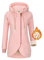 Lonya Felpa Donna con Zip e Cappuccio Felpe Pile Invernale Caldo Hoodie Cappotto a Manica Lunga Giacca Cerniera Peluche con Tasche Giubbotto Giubbino Sweatshirt, Rosa, L