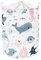 Clastyle Meerestiere Kinder Wäschekorb mit Henkel Krabben Kleidung Spielzeug Aufbewahrungskorb Jungen Mädchen Aufbewahrungsbox für Babyzimmer Bad, Rosa Walfisch, 40 * 50 cm