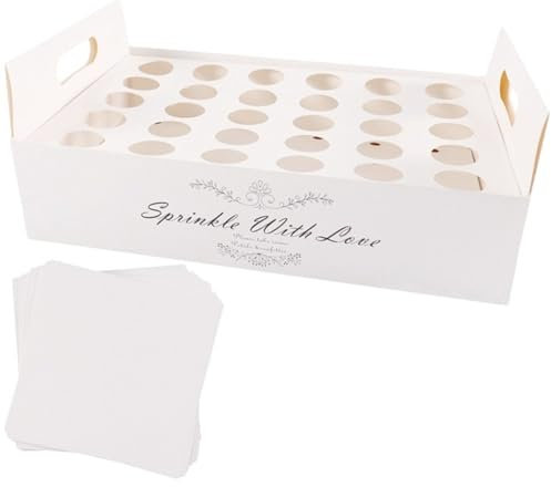 Hochzeitskonfetti -kegelhalterbox, Konfetti Für Geschenkbox Hochzeitsständer Box Insgesamt 30 Löcher Für 30 Konfetti -Kegel Und Enthalten 30 Kegelpapiere