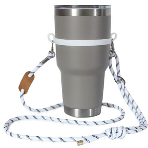 Single Handed Strong Crossbody Water Bottle Holder with Strap. Compatible with Stanley Tumbler, Simple Modern. Universal Water Bottle Carrier with Strap, Lightweight Water Bottle Sling Carrier