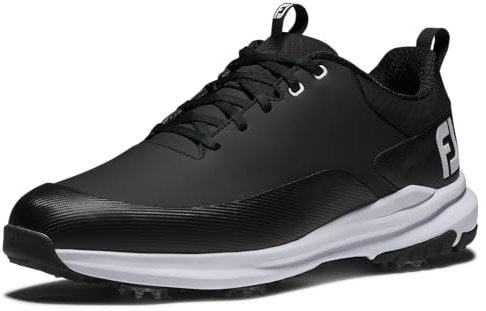 FootJoy Fj Tour Rival, Zapatos de Golf Hombre, Negro, Blanco y Negro, 43 EU