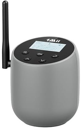 1Mii DS70 Audio-Bluetooth-Sender für Fernseher zu kabellosen Kopfhörern/Lautsprechern, aptX AD/HD/LL/aptX/SBC, optische/AUX-/Cinch-Buchsen und Mikrofoneingang, kompatibel mit 99% Aller Fernseher