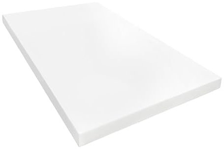 HOGAR24 ES - Plancha de Espuma Poliuretano Multiusos - Medida: 50 x 100 x 3 cm de Grosor - Dureza Firme - Densidad 20 KG/m3