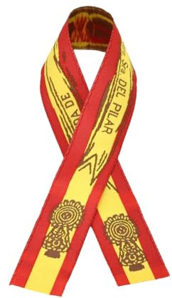 Cinta colgante de la Medida de la Virgen del Pilar, pulsera Virgen del Pilar, colgador del retrovisor de coche de la Bandera de España Nuestra Señora del Pilar, Protección y bendición en tu vehiculo.