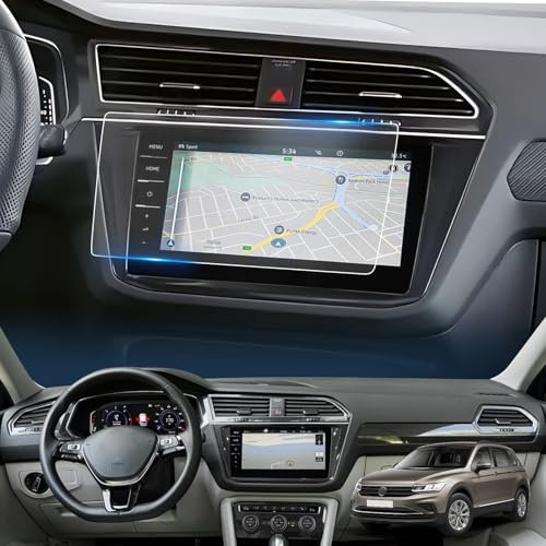 LFOTPP 9,2 Zoll Blendschutz Matt Navigation Displayschutzfolie Kompatibel mit Tiguan II MK2 GTE Allspace, Gehärtetes Glas 9H Kratzfest GPS Navi Anti-Fingerprint Discover Pro Zubehör
