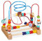 Relaxdays Motorikschleife, Holz Motorikspielzeug, Design B, Kinder ab 1 Jahr, Holzspielzeug für Mädchen & Jungen, bunt