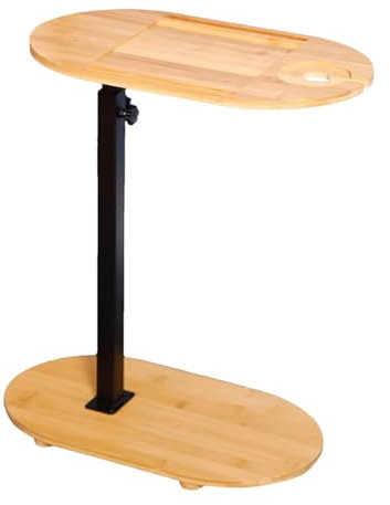 Badewannen-Organizer, Badewannen-Zubehör-Organizer, Tabletttisch, Tisch, freistehend mit Verstellbarer Höhe, Badewannen-Tablett, Tischständer, Rutschfester Badezimmer-Organizer,