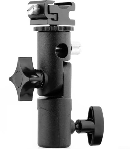 Für Studioblitz Regenschirmhalter Adapter mit verstellbaren Winkeln zur Beleuchtungssteuerung