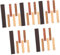 Veemoon 5sets Rosewood Garden Bench Slats Replacement Wood Poster Board Replacement Bench Slats Kit Portable Dividers Garden Bench Replacement Slats Large Flange Blind Rivets Display 6pcs*5