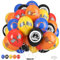 Race Car Balloons, 12 Inch Blue Black Yellow Orange Red Checkered Flag Car Balloons for Kids Boy Race Cars Themed Birthday Graduation Baby Shower Backdrop