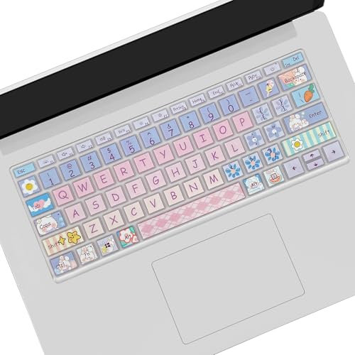 Cute Keyboard Cover for Microsoft Surface Laptop 3/4 / 5 13.5”&15”, Surface Laptop Studio 1/2 14.4”, Cute Bunny