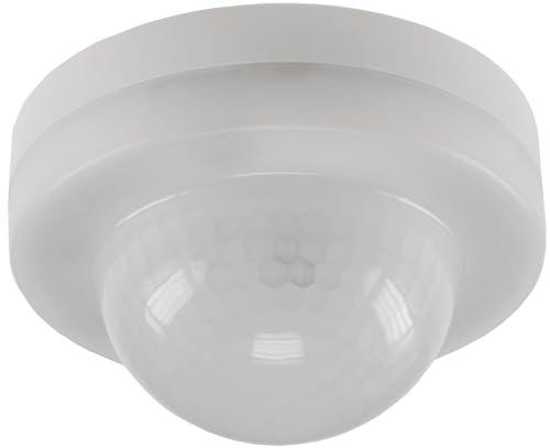 Decken-Bewegungsmelder 360° Präsenzmelder Aufputz PIR Sensor weiß | 3 Sensoren, bis 20m Detektion, 3-Draht