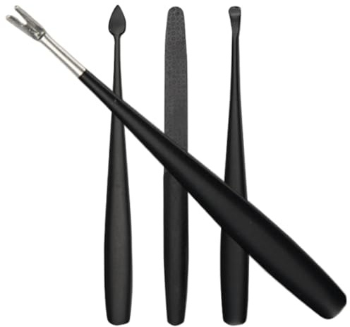 JOINPAYA Pousse-cuticules, Coupe-cuticules, Lime à Ongles, Cure-oreille – Kit Multifonction pour Enlever les Peaux Mortes et Soin des Ongles, Compact et Solide