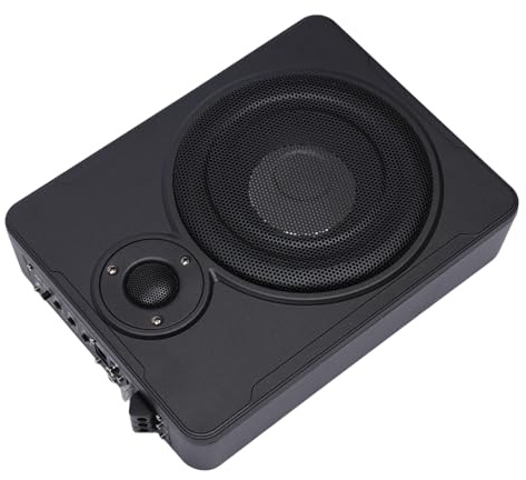 Densony Subwoofer 300 W, subwoofer auto con 5 cavi di collegamento corrispondenti, 31,5 x 24 x 7,5 cm, subwoofer attivo da montare in diversi modelli di veicoli come auto, camion
